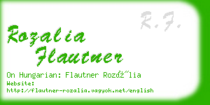 rozalia flautner business card